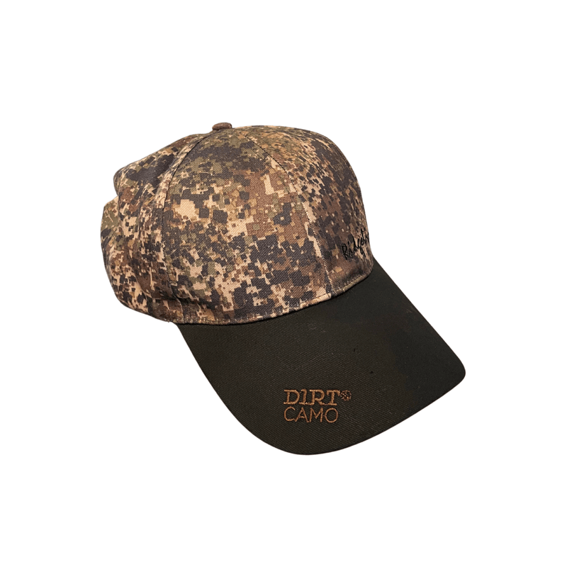 Ridgeline Dirt Camo Kasket med sort skygge fra Ridgeline - AV - Larsen