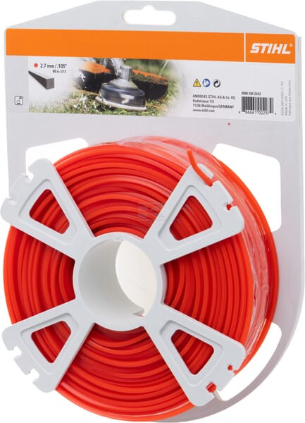 Stihl Trimmertråd Firkantet Ø 2,7 mm x 65 m