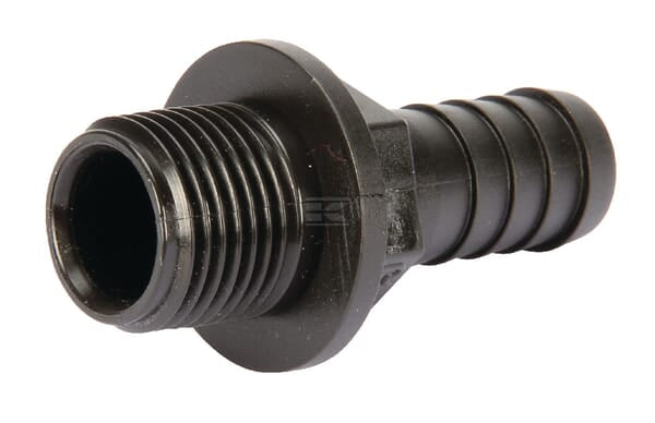 Slangestuds lige med 1/2" udvendig gevind til 16 mm slange