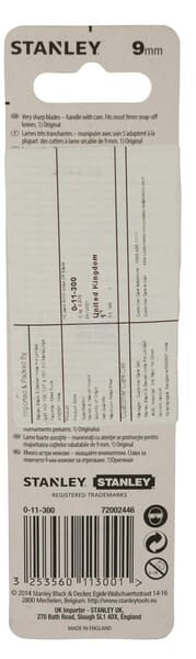 Stanley Sektionskniv 9 mm – 10 stk. pakke