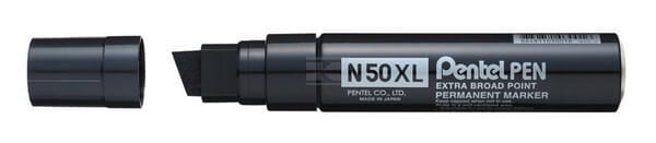 Pentel N50XL Marker, Sort, Permanent, Ekstra Bred Spids