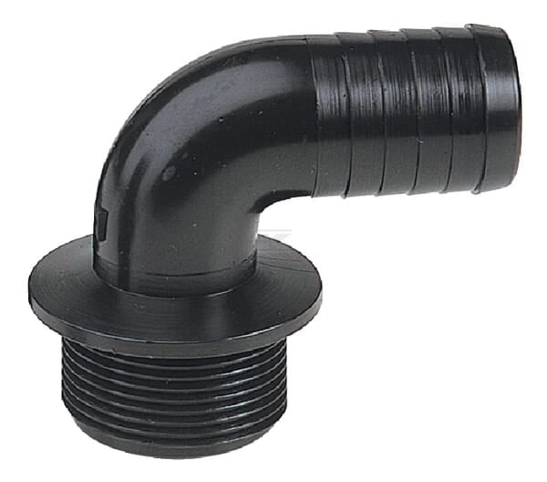 Vinkel 90 gr 1/2" udvendig gevind til 1/2" slange