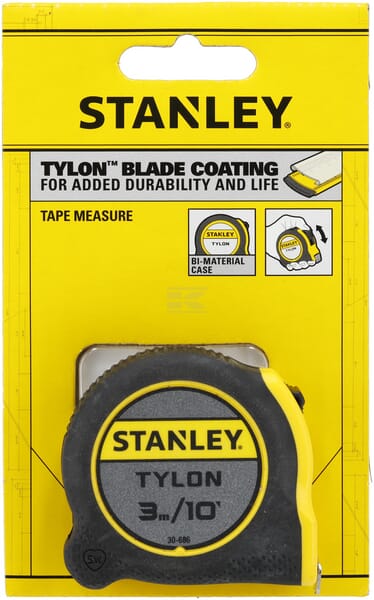 Stanley Båndmål 3 m / 10 tommer, 12,7 mm bredde