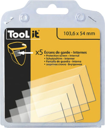 Beskyttelsesglas til Svejsehjelm 103,6x54 mm (5 stk)