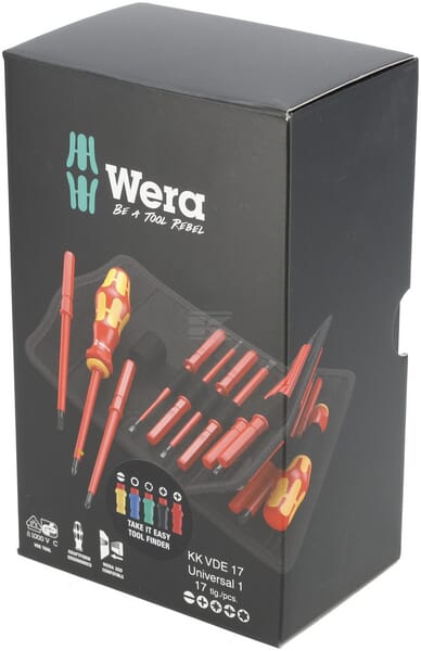 Wera Kraftform Kompakt VDE 17 Universal 1 TIE skruetrækkersæt