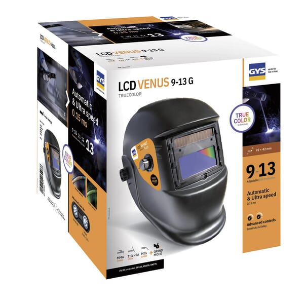 Svejsehjelm LCD Venus 9/13 G True color automatisk