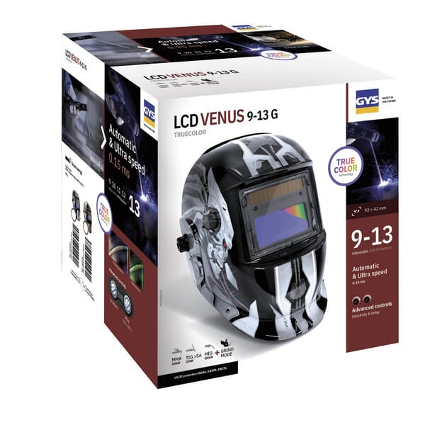 Svejsehjelm LCD Venu 9/13 G Jern True Color