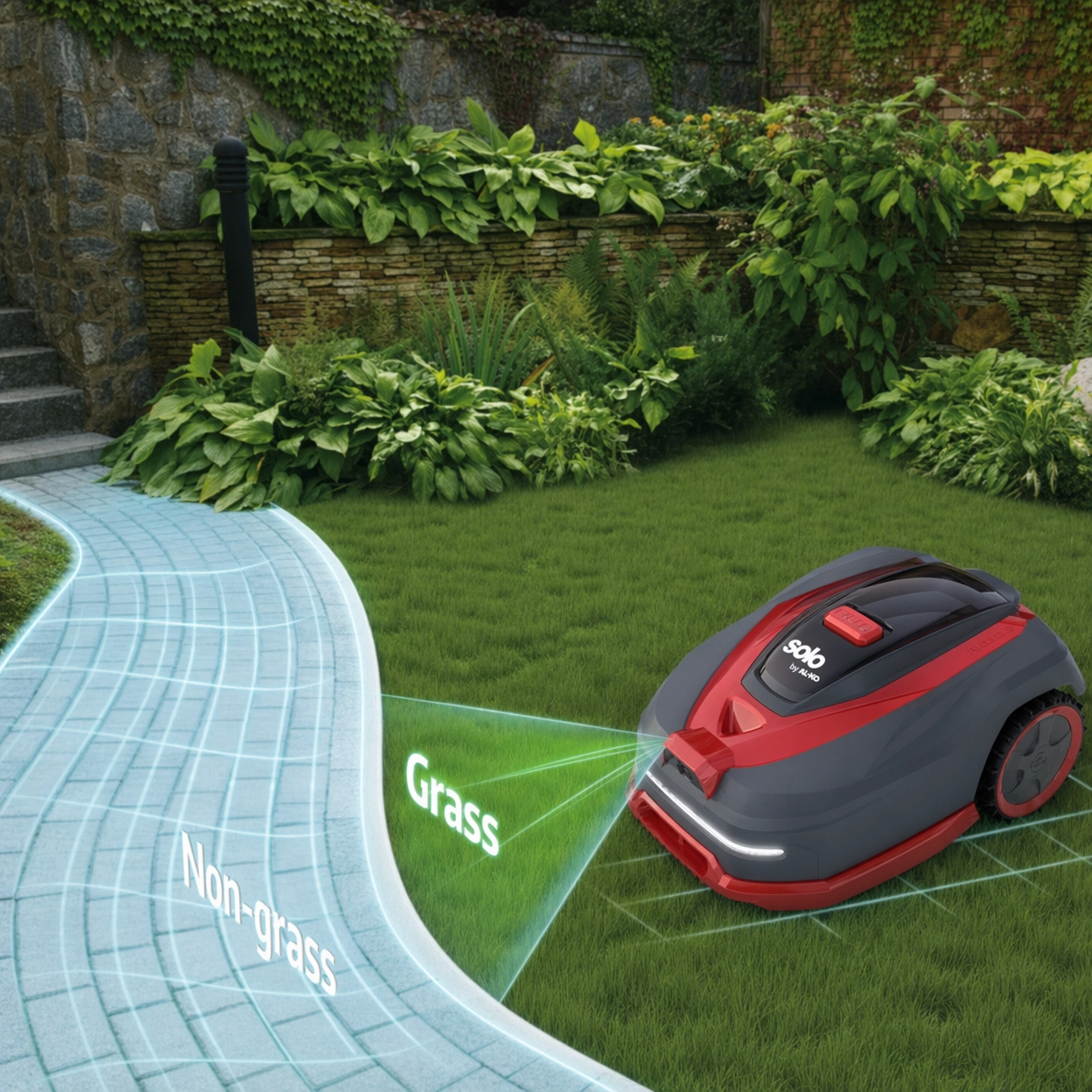 Solo by AL-KO Vision robotplæneklipper – 1100 m², uden kanttråd, kamera & nem opsætning