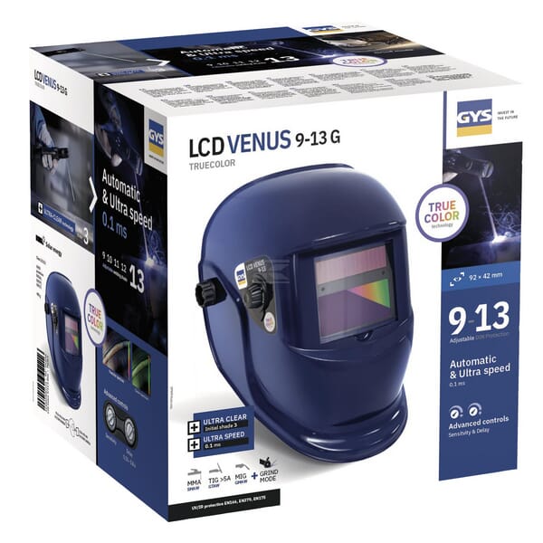 GYS Svejsehjelm Venus LCD 9/13, blå