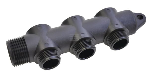 Manifold han 1" 3-vejs 3/4"