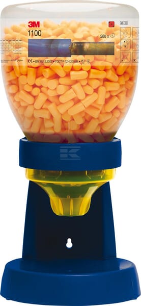 3M 1100 Ørepropper i Refill Beholder, 500 par