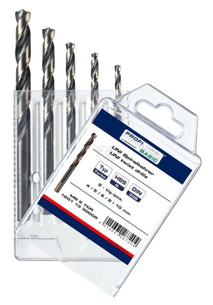 Bohrcraft HSS-G Borsæt Venstre, 4-10 mm, 5 dele