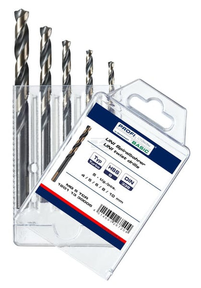 Bohrcraft HSS-G Borsæt Venstre, 4-10 mm, 5 dele