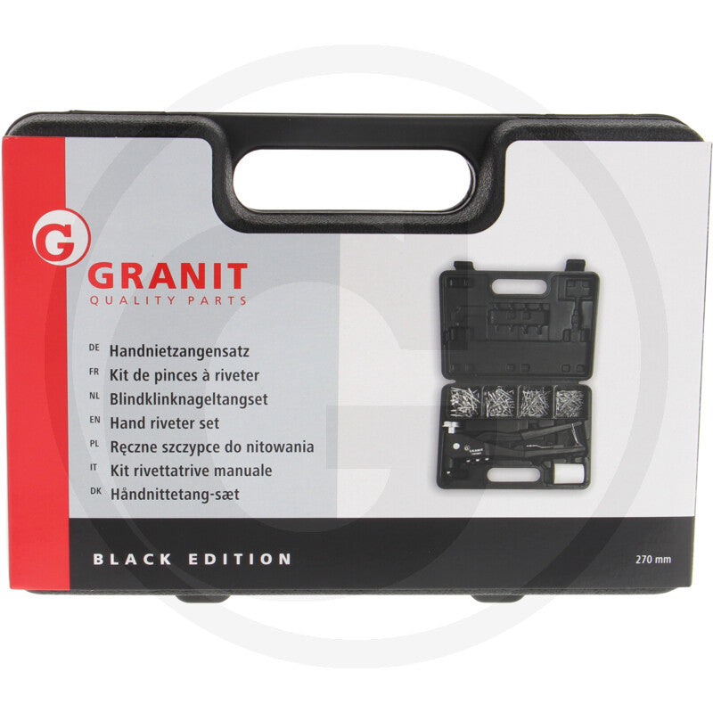 GRANIT BLACK EDITION Håndnitte-tang
205 dele inklusiv opsamlingsbeholder