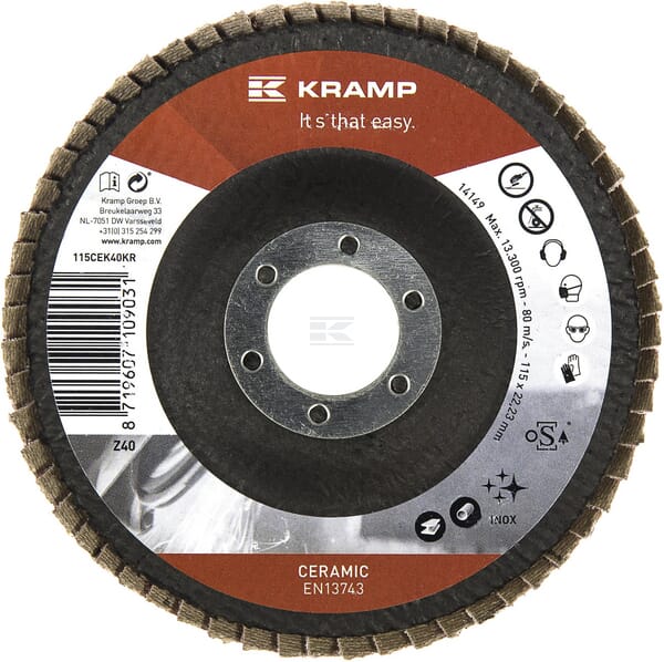Keramisk Slibetallerken 115 mm K40 til effektiv slibning