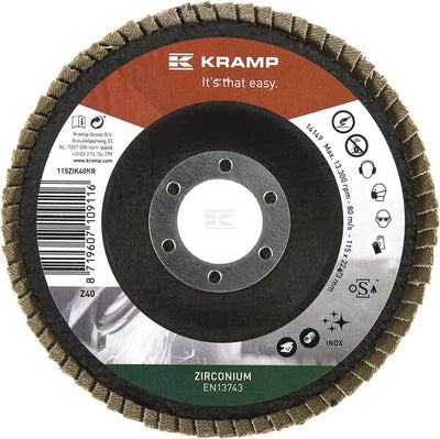 Slibetallerken Zirconium 115 mm, 40 korn