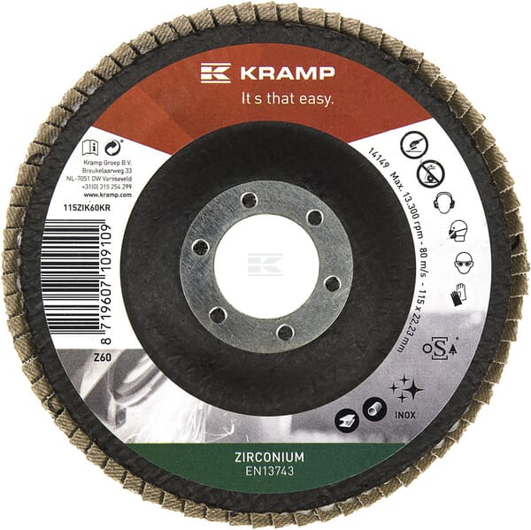 Slibetallerken Zirconium 115 mm, korn 60