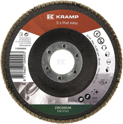 Zirconium Slibetallerken 115 mm, 80 korn