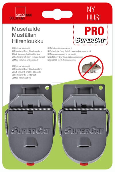SuperCat PRO Musefælde 2 stk. Effektiv musebekæmpelse