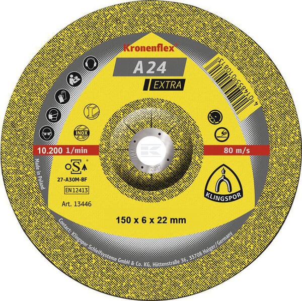 Klingspor Slibeskive 150x6x22mm til metal