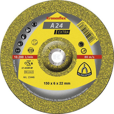 Klingspor Slibeskive 150x6x22mm til metal