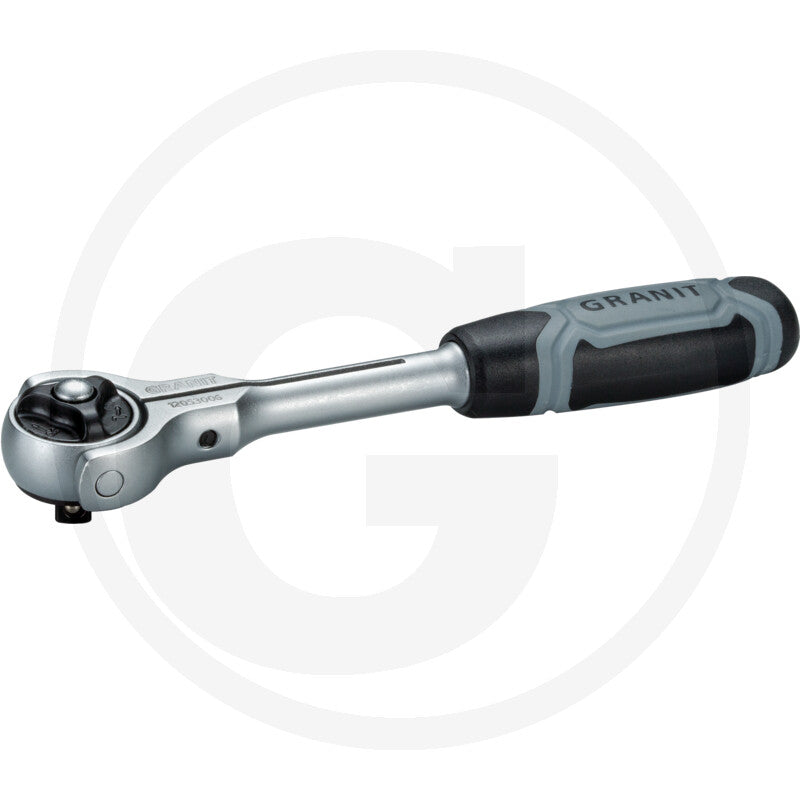 1/4" skralde med omskifter, 90 tænder
med drejehoved Granit black edition