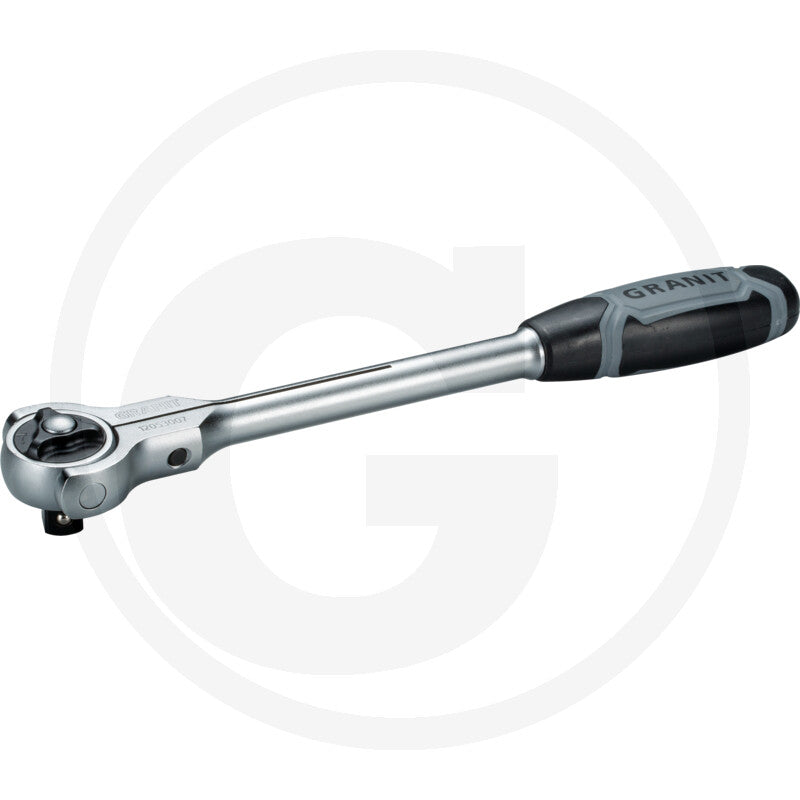 1/2" skralde med omskifter, 90 tænder
med drejehoved Granit black edition