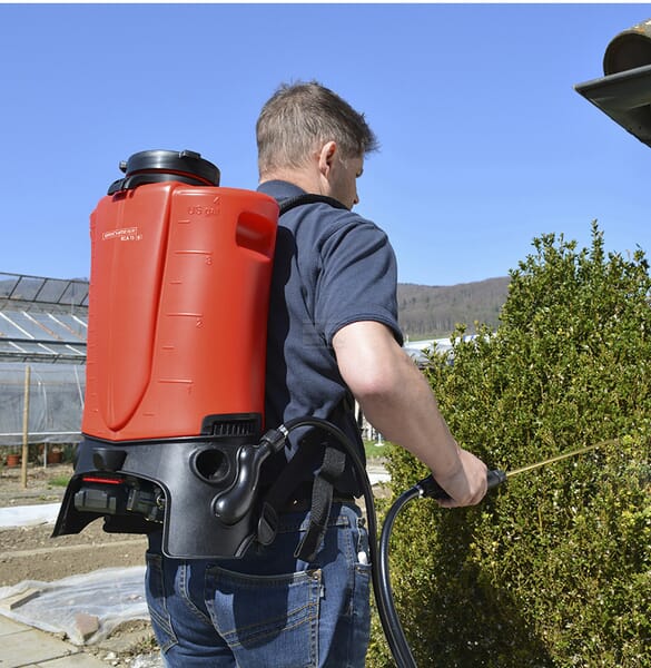 Birchmeier Rygsprøjte REA 15 AC1 med batteri og oplader