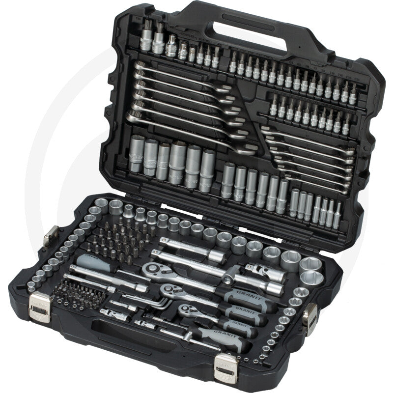 GRANIT BLACK EDITION Top- og skruenøglesæt
211 dele, metrisk