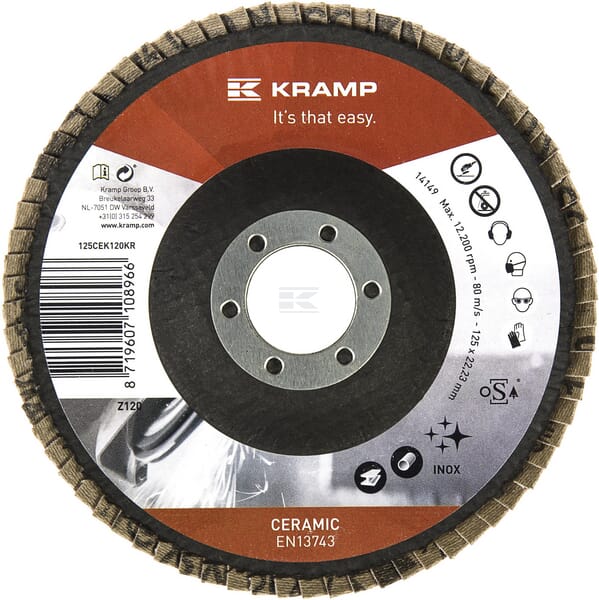 Slibetallerken keramisk 125 mm K120