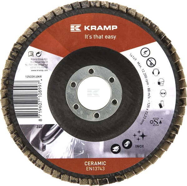 Slibetallerken Keramisk 125 mm K40