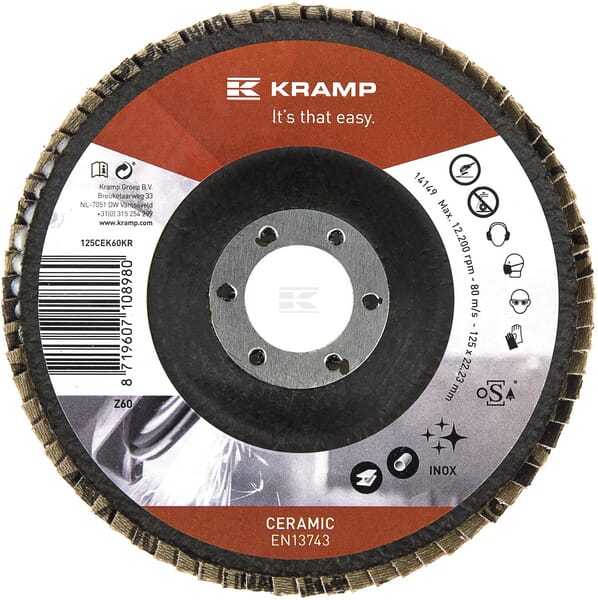 Keramisk Slibetallerken Ø125 mm K60