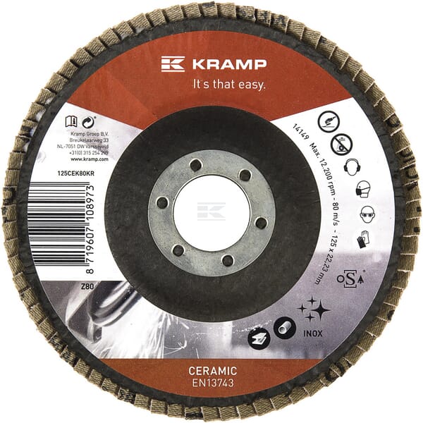 Keramisk Slibetallerken 125 mm K80