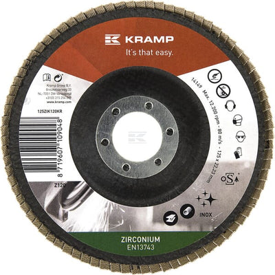 Zirconium Slibetallerken 125 mm, Korn 120