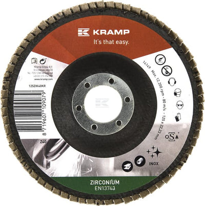 Slibetallerken Zirconium 125 mm, 40 korn
