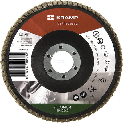 Zirconium slibetallerken 125 mm, korn 60