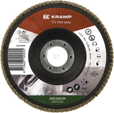 Zirconium Slibetallerken 125 mm, Korn 80