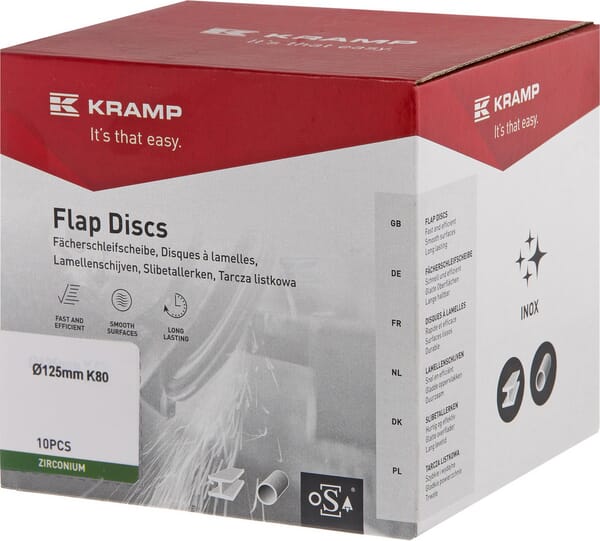 Zirconium Slibetallerken 125 mm, Korn 80