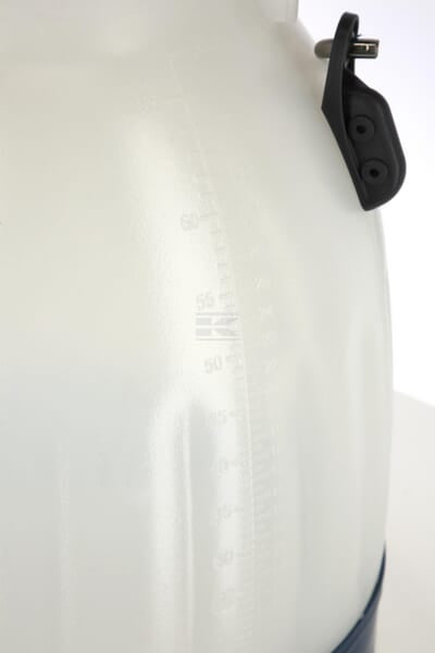 Malkespand 30 liter, blå, gennemsigtig