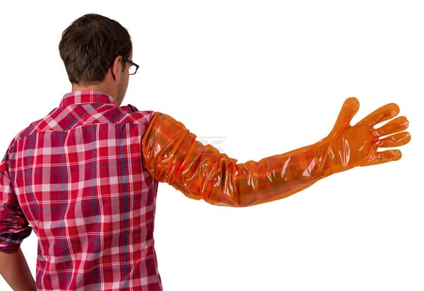 VETbasic Engangshandsker, orange, 100 stk.