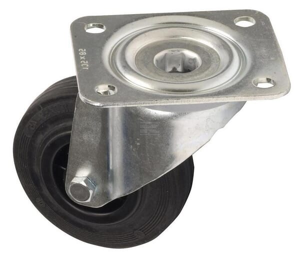 Tente drejehjul 3470 PVR 125 P62, Ø100x35mm, 75kg