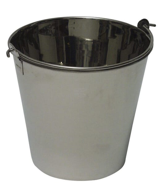 Bovivet Spand i rustfrit stål, 10 liter