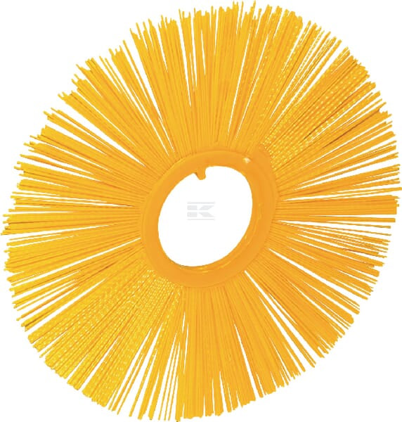 Børste Poly 510 x 128 mm Fuld Plast Gul Ø 2,2 mm