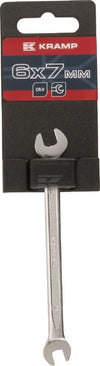 Gaffelnøgle åben ende 6x7 mm