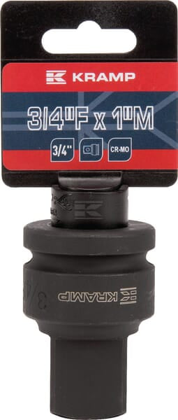 Slagadapter 3/4" indv. til 1" udv. - Længde 63 mm