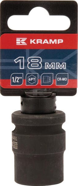 Slagtop 1/2" 18 mm til slagnøgle