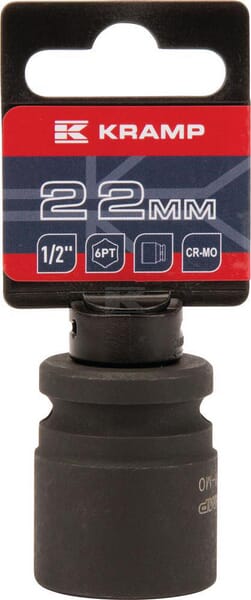 Slagtop 1/2" 22 mm, Robust og Slidstærk