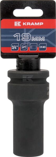 Slagtop lang 3/4" 19 mm til slagnøgler