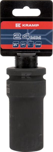Slagtop lang 3/4" 24 mm | Kraftig topnøgle