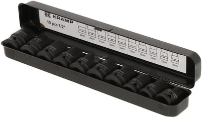 Slagtopsæt 1/2" 6 kt 10-24 mm 10 dele